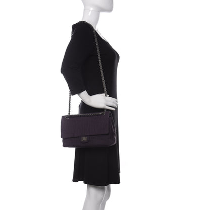 Chanel Jersey Coco's Croc 2.55 Reissue 226 Flap Purple 2 of 14