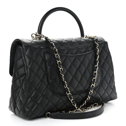 Chanel Caviar Quilted Medium Coco Handle Flap Black 3 of 10