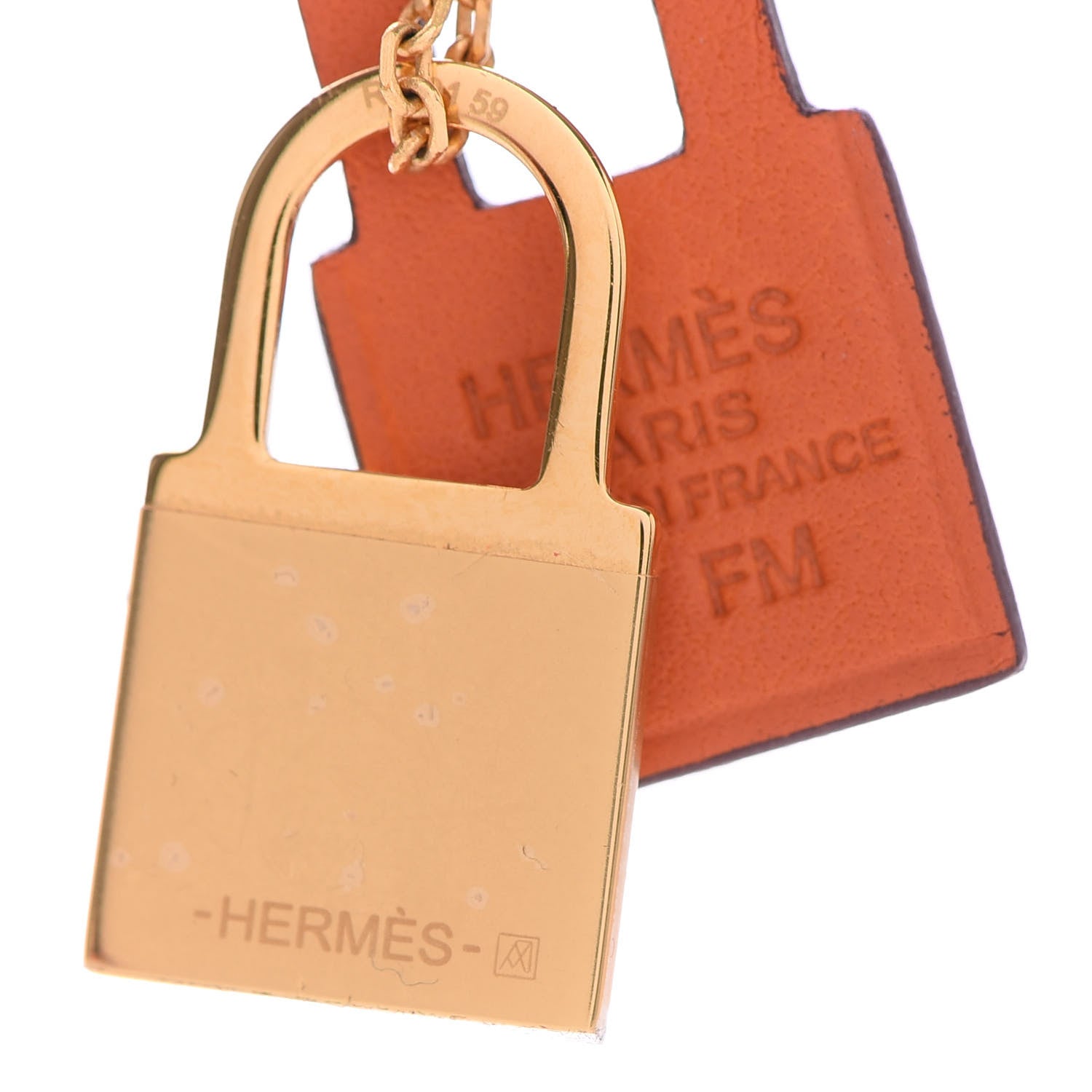 Hermes Swift Small O'Kelly Pendant Necklace Orange 6 of 7