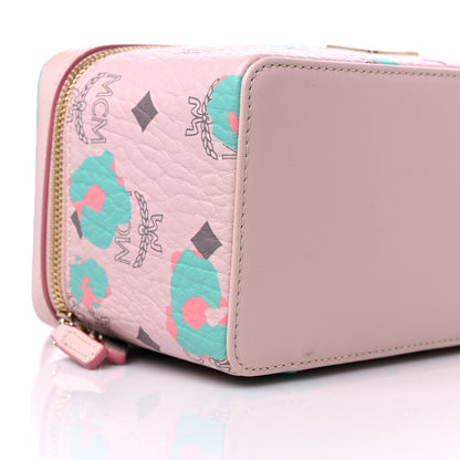 MCM Visetos Floral Leopard Vanity Case Pink 7 of 9