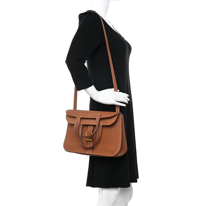 Hermes Taurillon Clemence Halzan 31 Gold 2 of 10