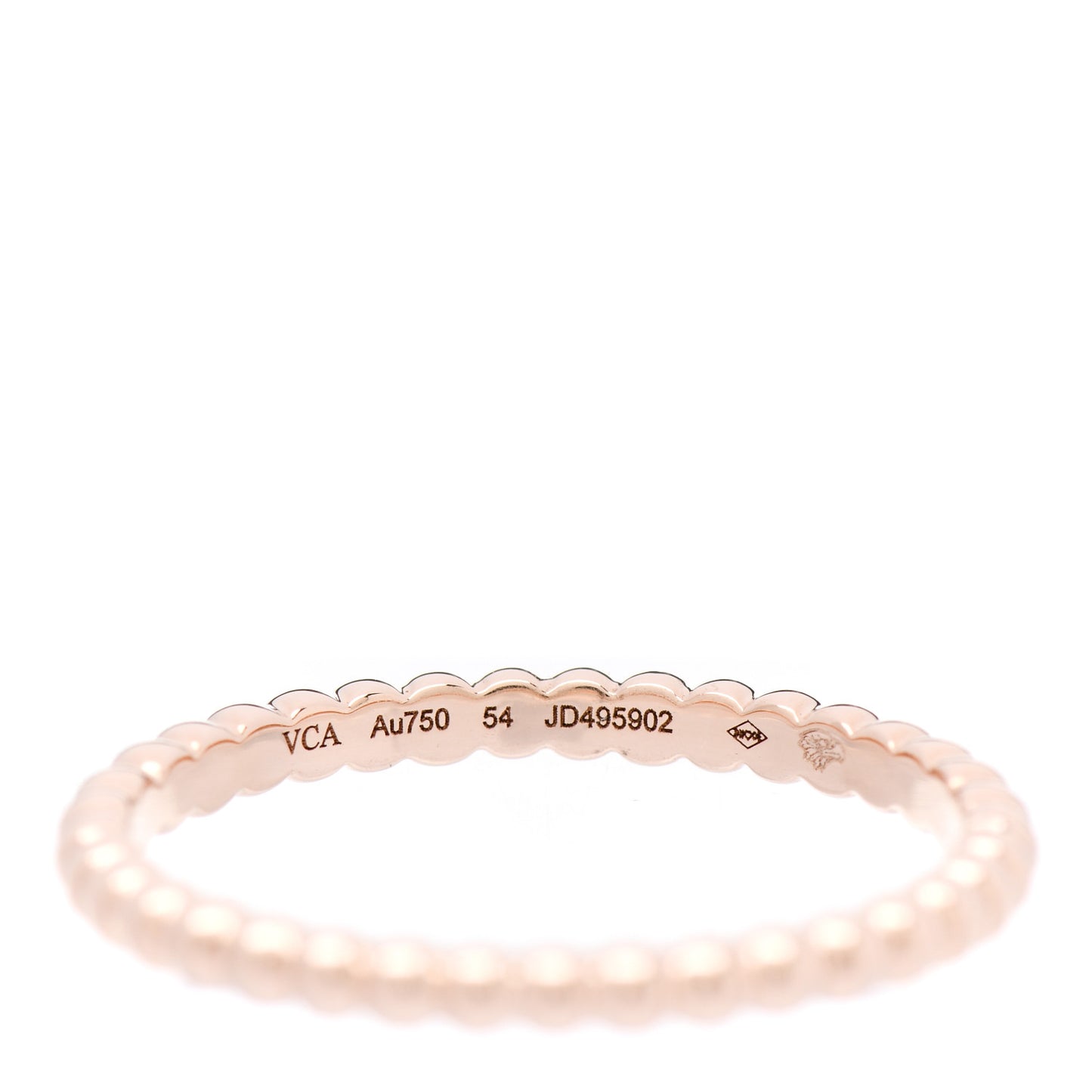 18K Rose Gold Small Perlee Ring 54 6.75