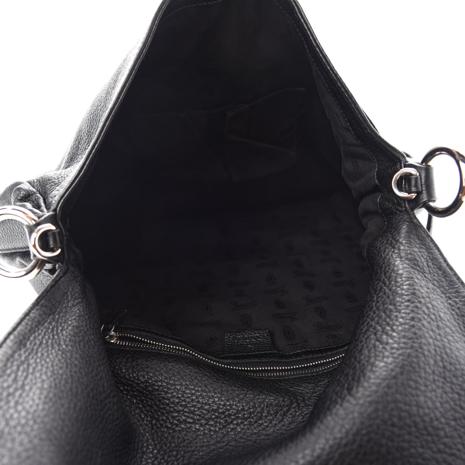 Gucci Calfskin Large Jungle Shoulder Bag Black 5 of 10