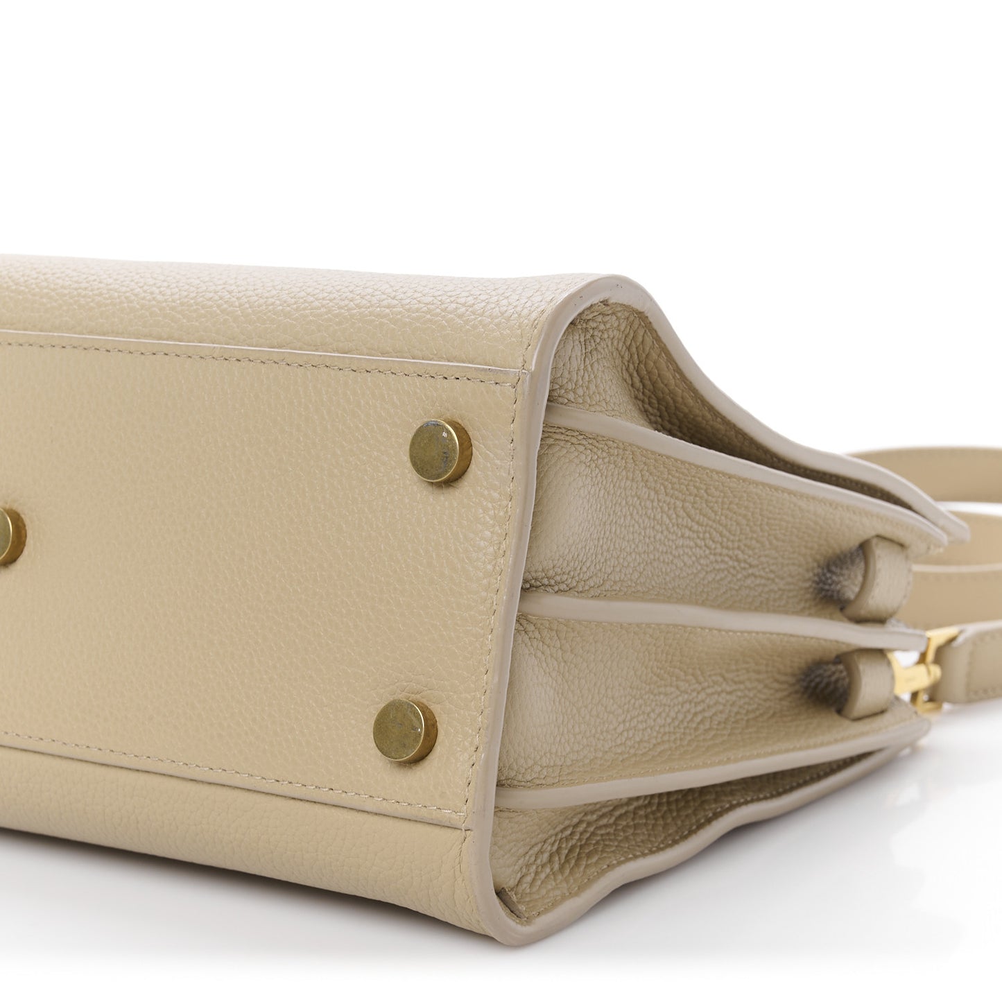 Grained Calfskin Baby Sac De Jour Souple Dark Beige