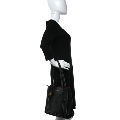 Marc Jacobs Grained Calfskin Medium Grind T Pocket Tote Black 2 of 8