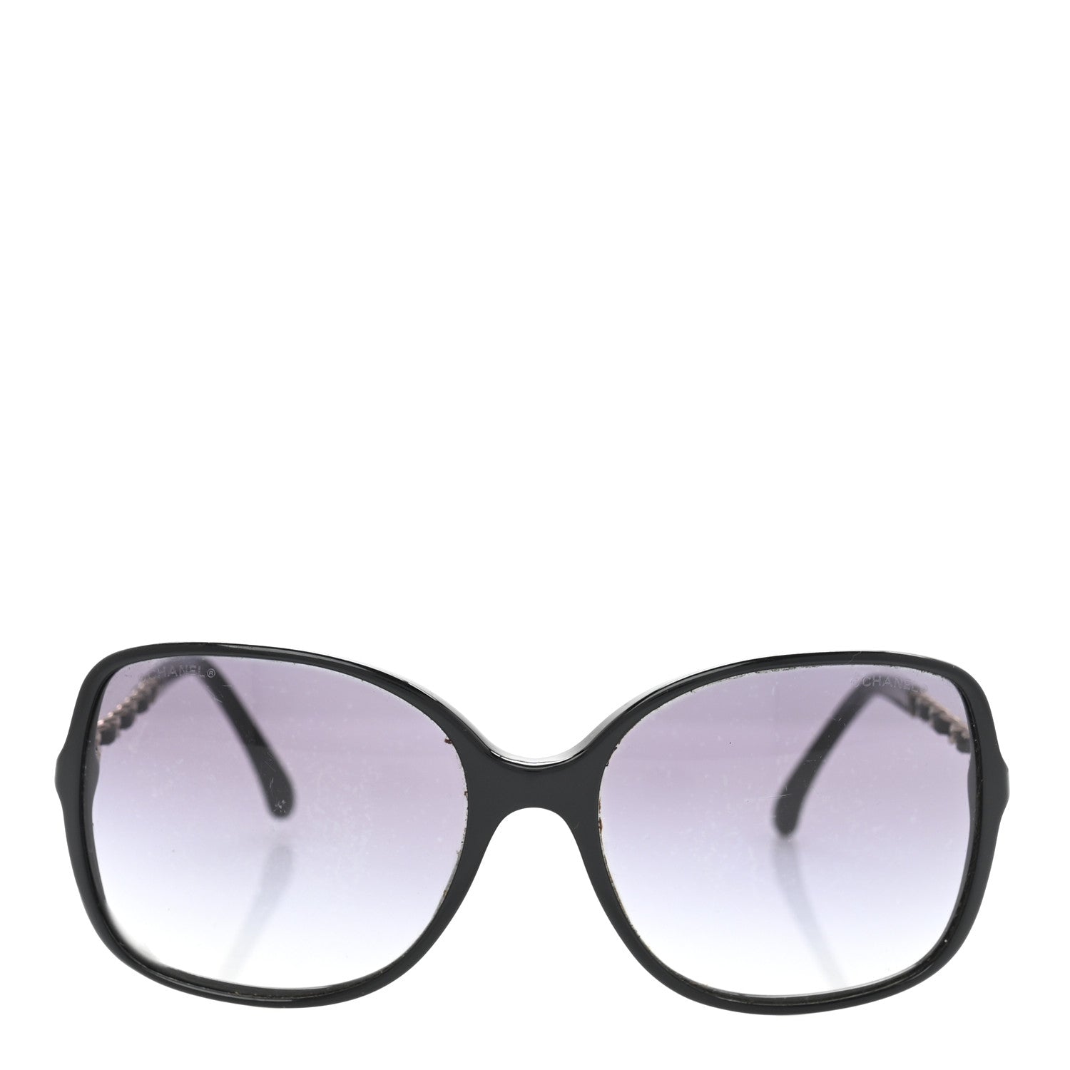 Chanel Acetate Lambskin Chain Square Sunglasses 5210-Q Black 2 of 8