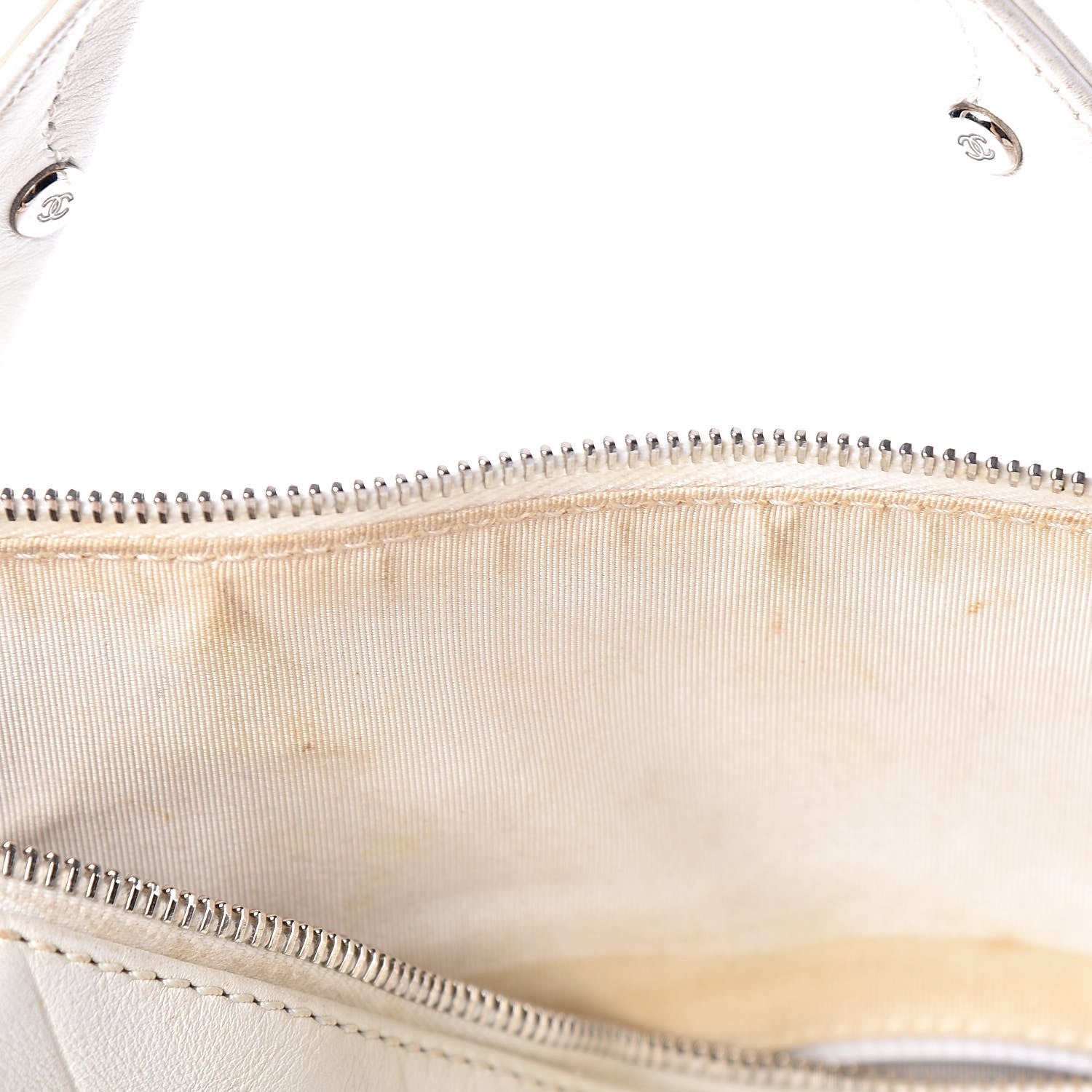 Chanel Calfskin Bowling Bag White 17 of 21