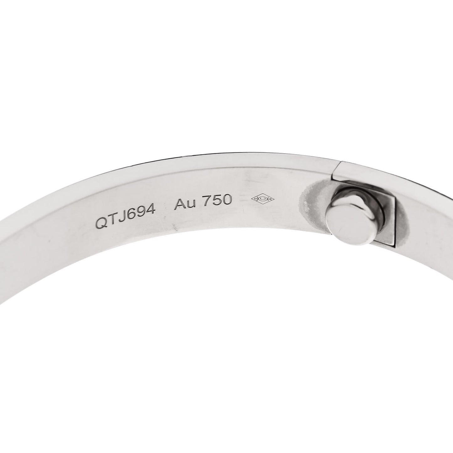 18K White Gold LOVE Bracelet 17