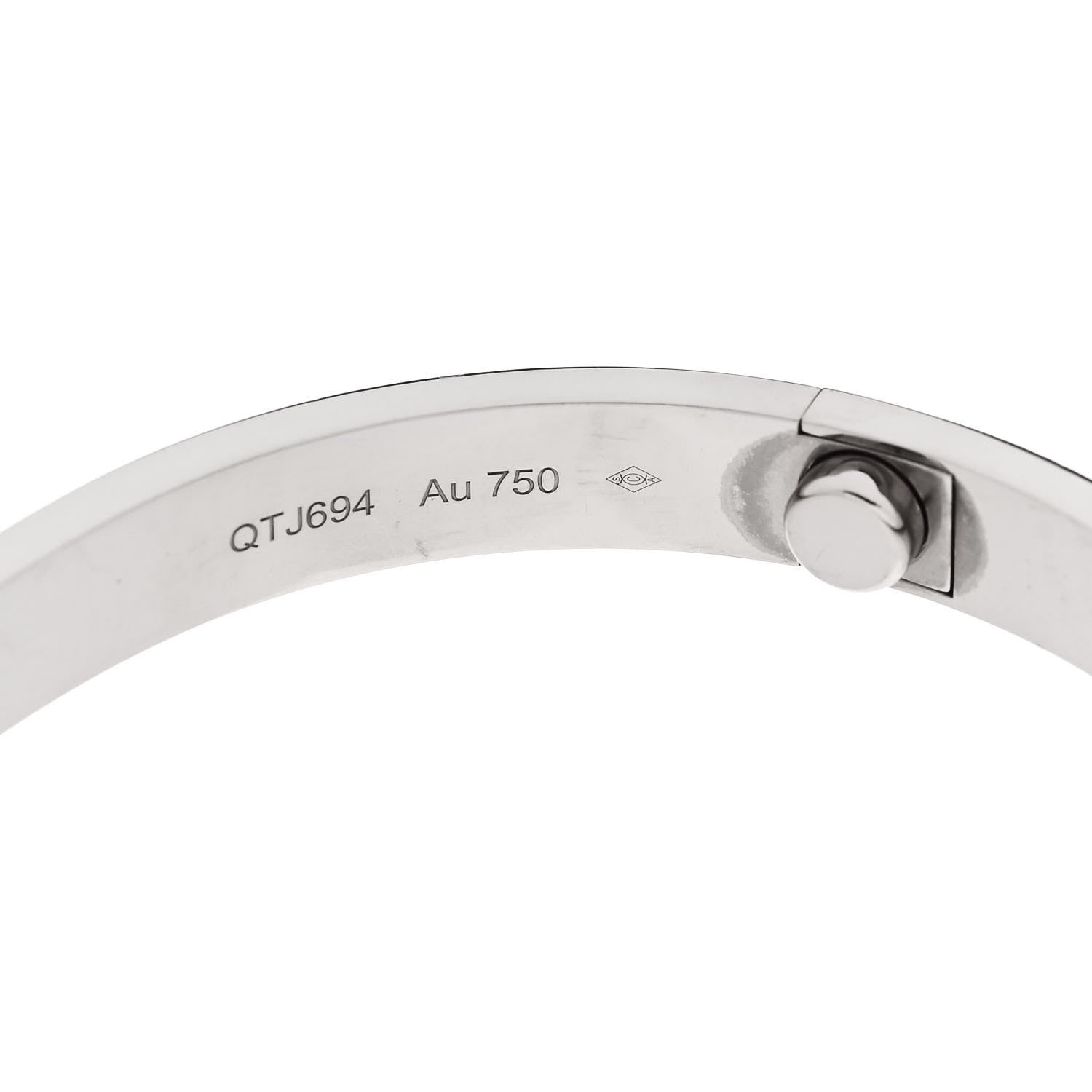 Cartier 18K White Gold LOVE Bracelet 17 6 of 8