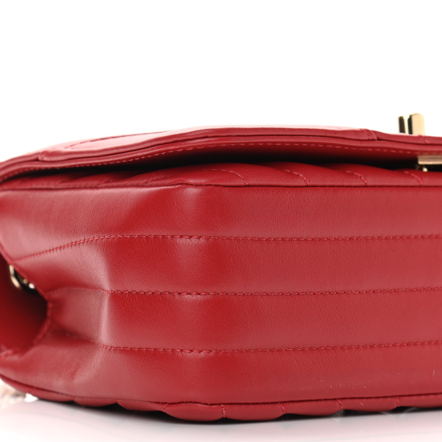 Chanel Calfskin Chevron Quilted Mini Statement Flap Red 9 of 11
