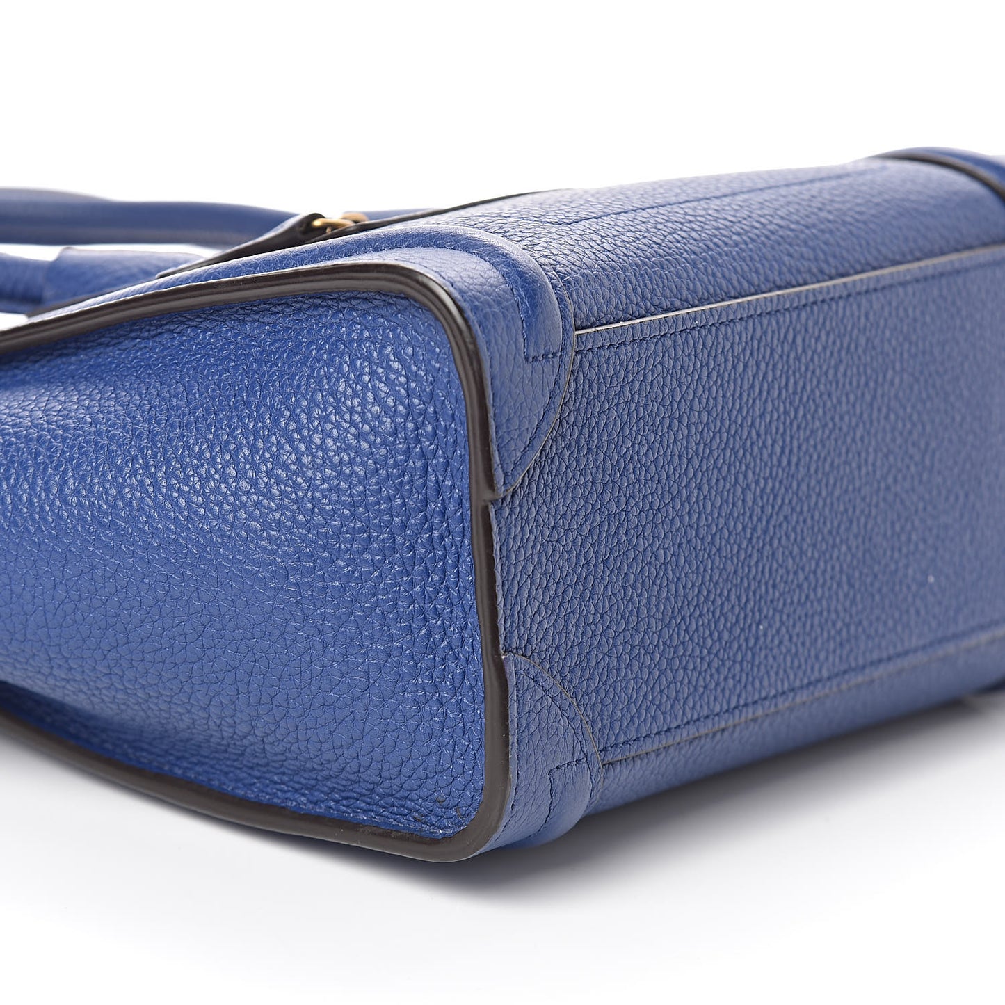 Drummed Calfskin Nano Luggage Indigo