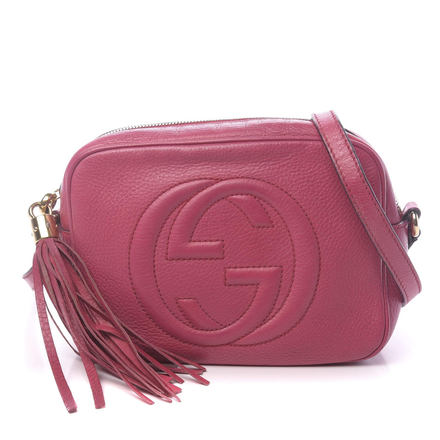 Gucci Cellarius Calfskin Small Soho Disco Bag Bright Bouganville 1 of 10