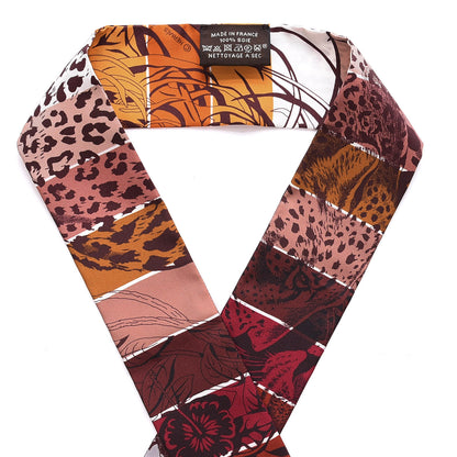 Hermes Silk Jungle Love Rainbow Twilly Brun Brique Fauve 4 of 4