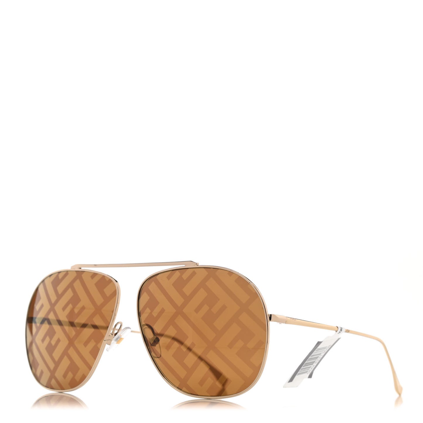 Metal Fendi Forever Aviator Sunglasses FF0407/G/S Gold