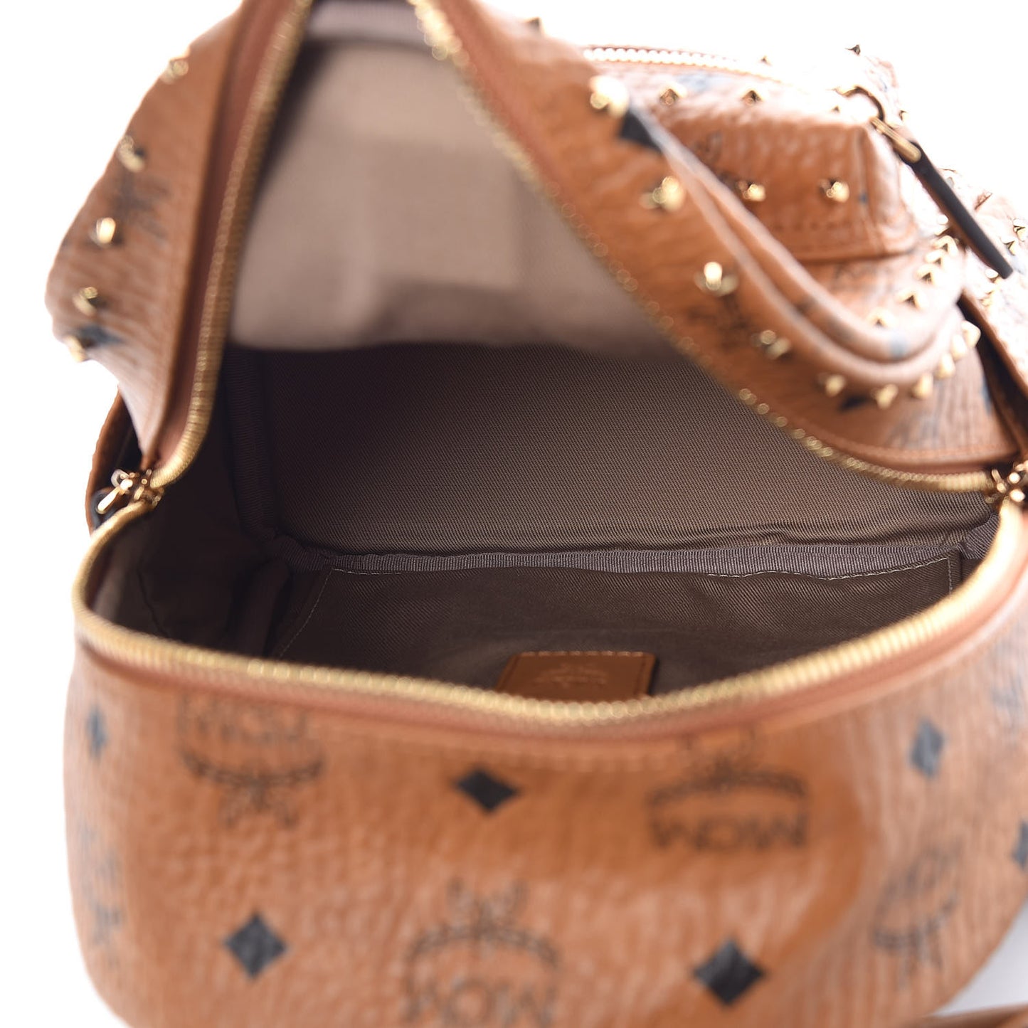 Visetos Outline Stud Mini Stark Backpack Cognac