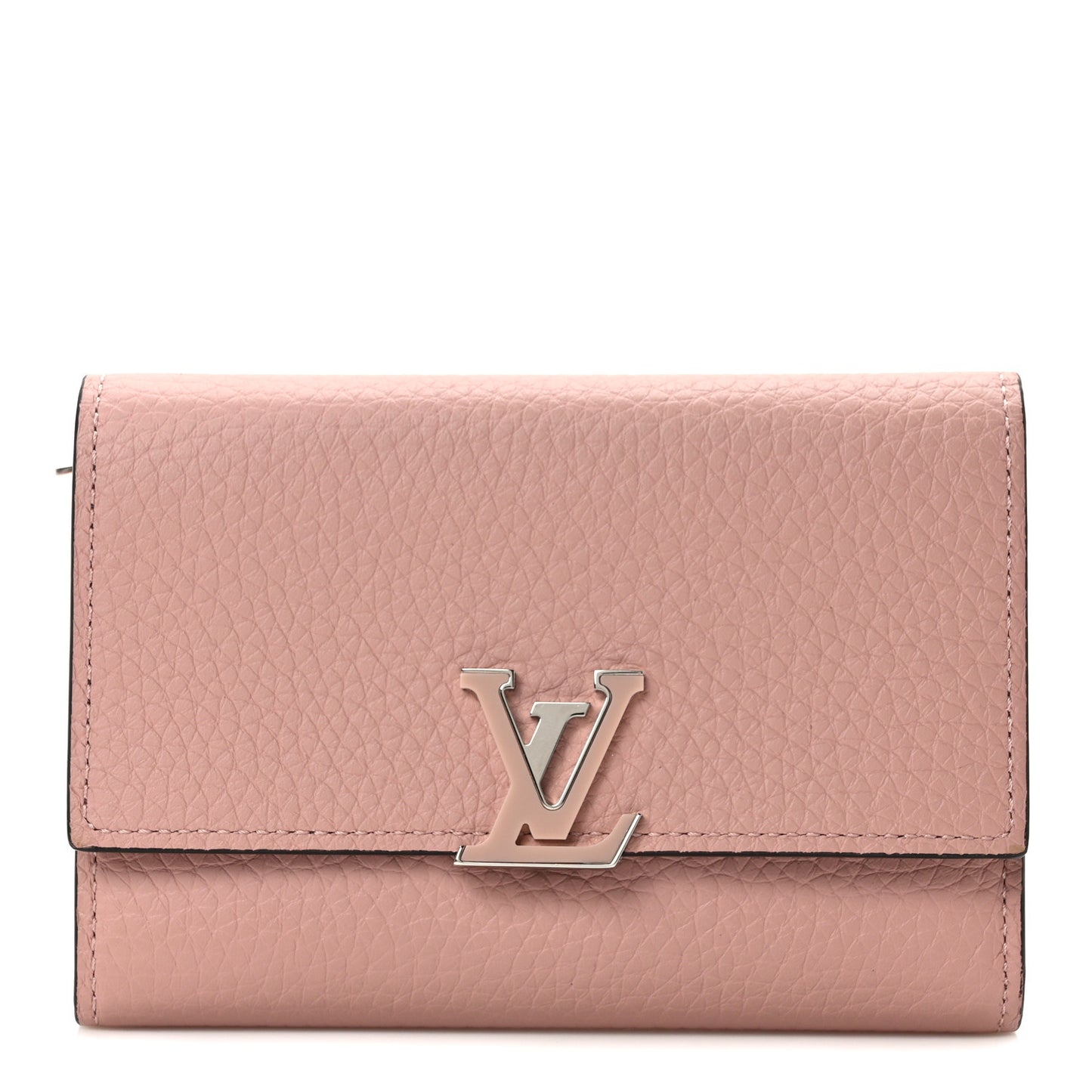 Taurillon Capucines Compact Wallet Magnolia