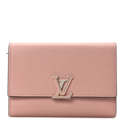 Louis Vuitton Taurillon Capucines Compact Wallet Magnolia 1 of 6