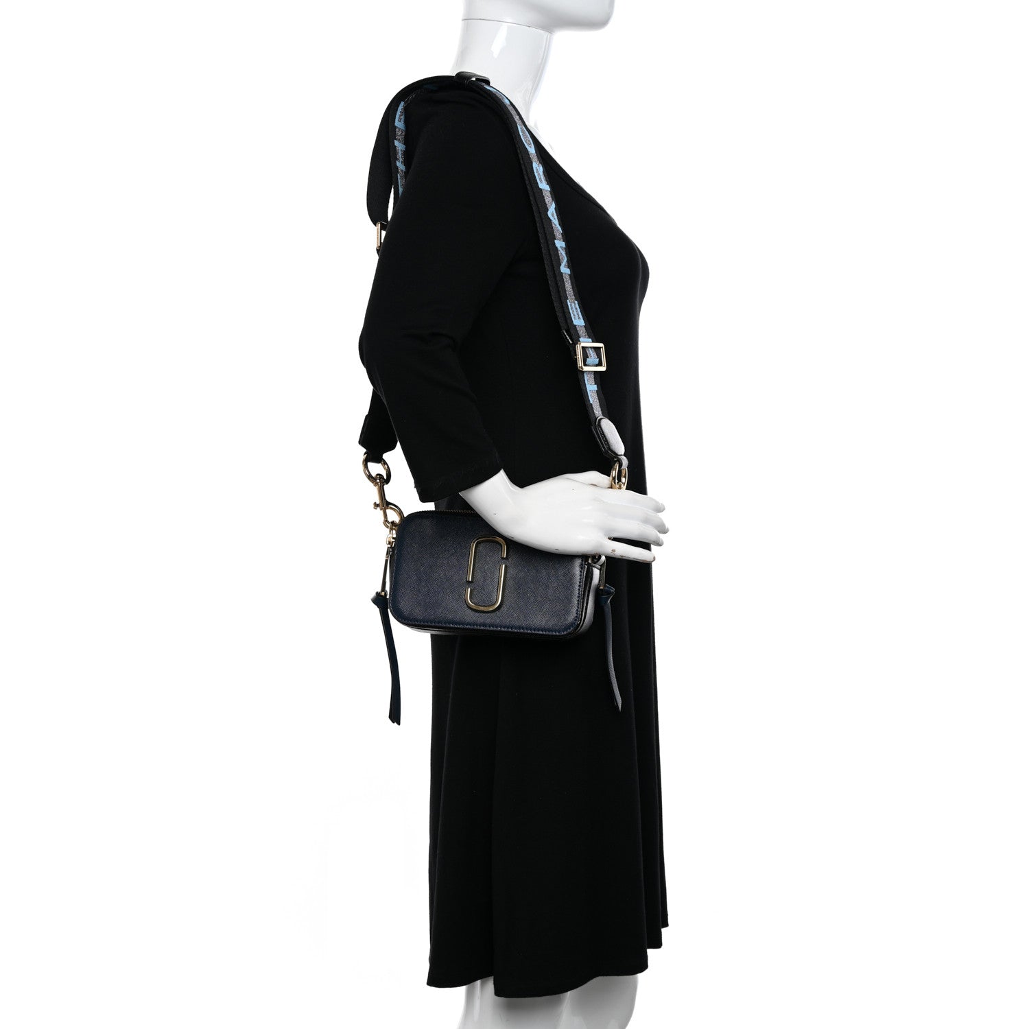 Marc Jacobs Saffiano Small Snapshot Camera Bag Blue Sea 2 of 12