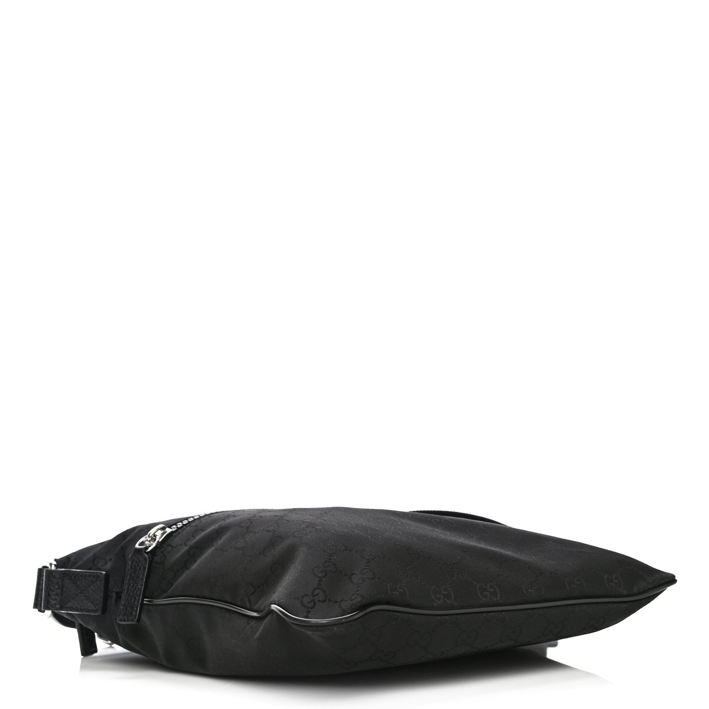 Nylon Monogram Small Flat Messenger Bag Black