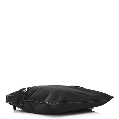 Gucci Nylon Monogram Small Flat Messenger Bag Black 4 of 11