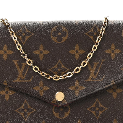 Louis Vuitton Monogram Pochette Felicie Chain Wallet Fuchsia 8 of 10