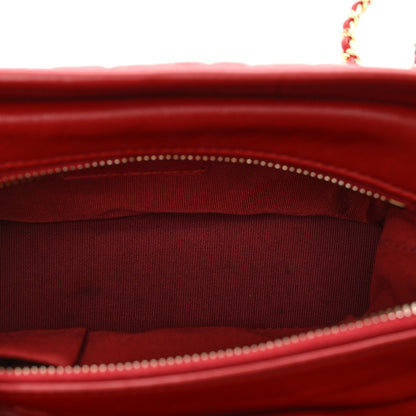 Chanel Aged Calfskin Quilted Small Gabrielle Logo Hobo Red 6 of 10