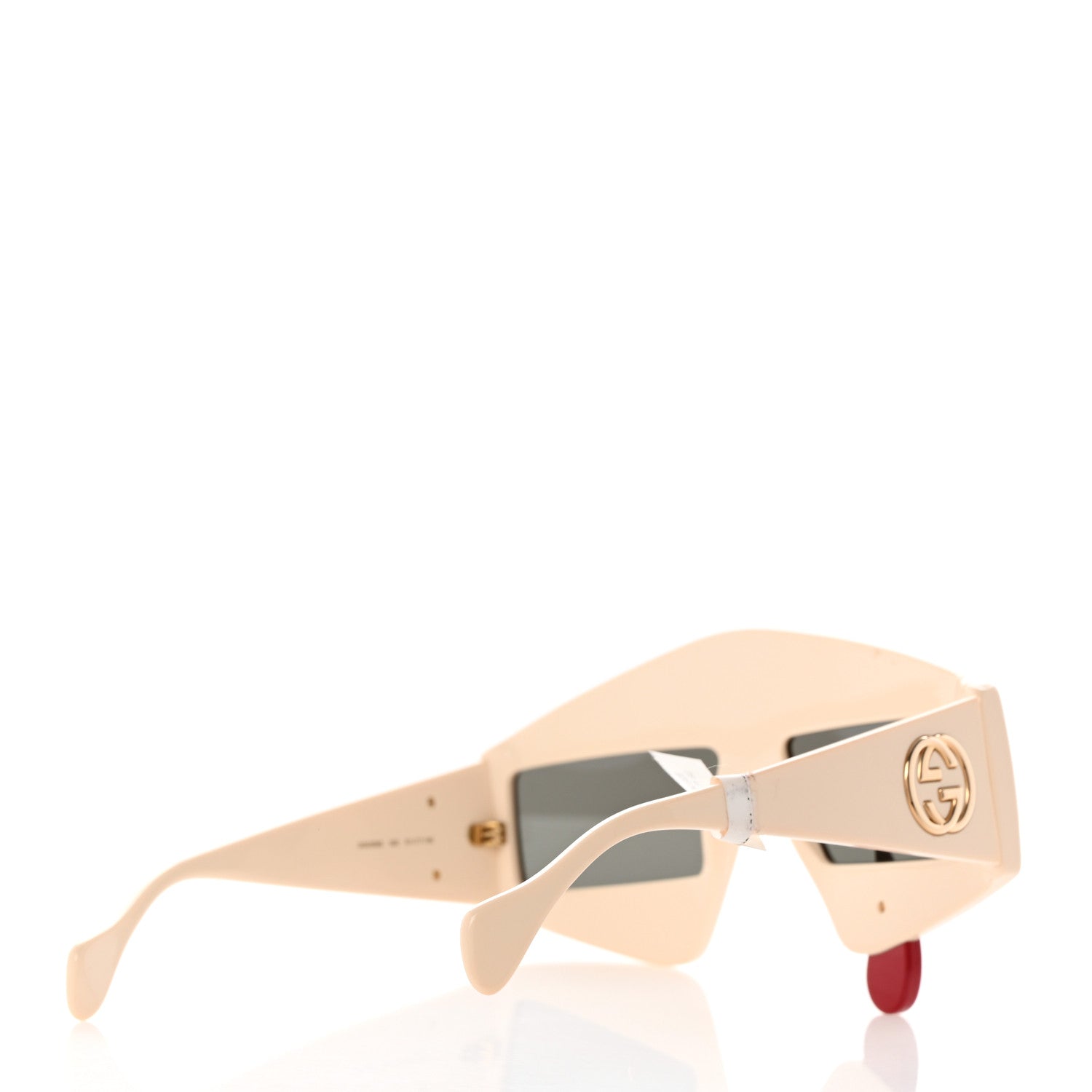 Gucci Acetate Crystal Hollywood Forever Tear Drop Sunglasses GG0359S Ivory 4 of 8