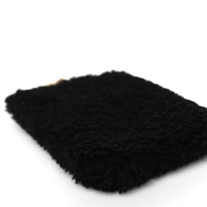 Saint Laurent Shearling Mini Pac Pac Pouch On Chain Black 8 of 9