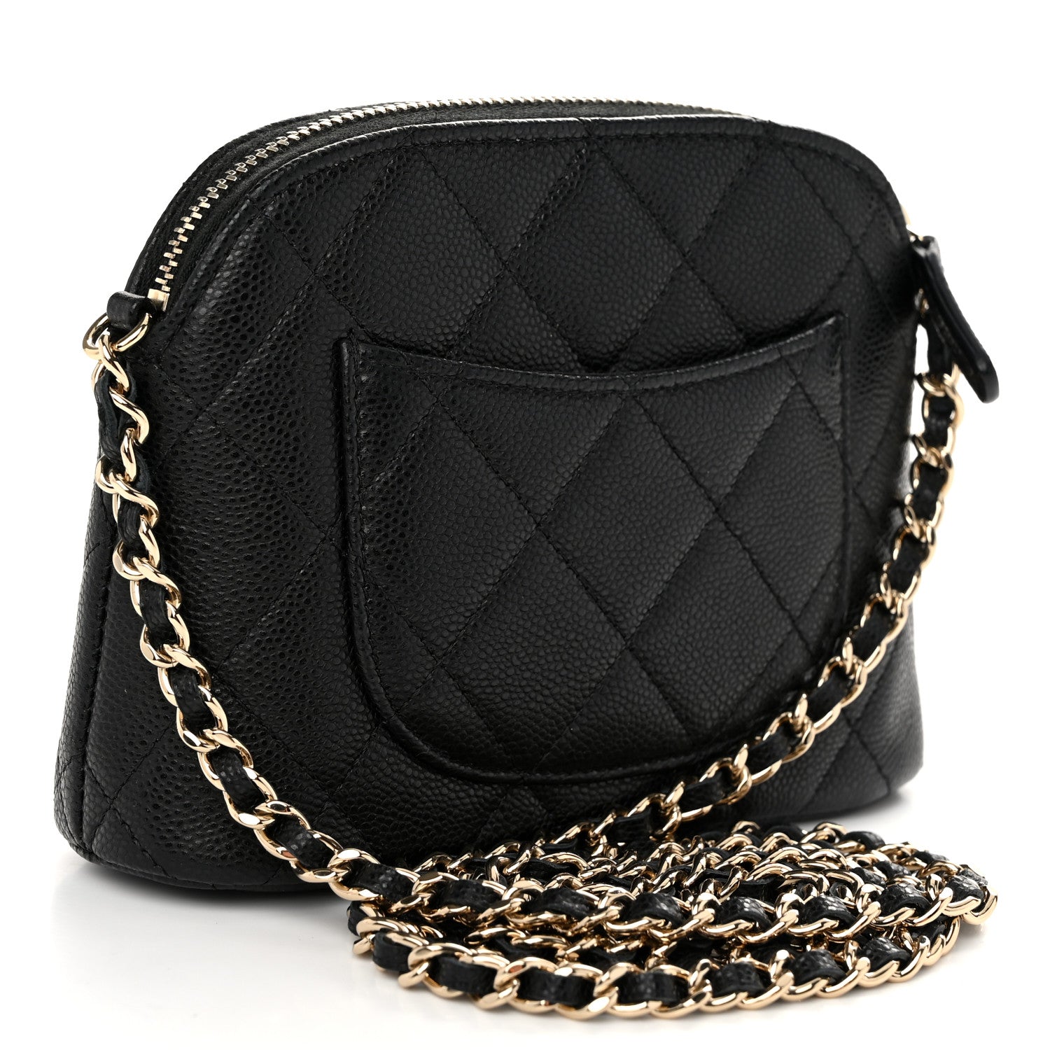 Chanel Caviar Quilted Classic Clutch With Chain Black 3 of 9