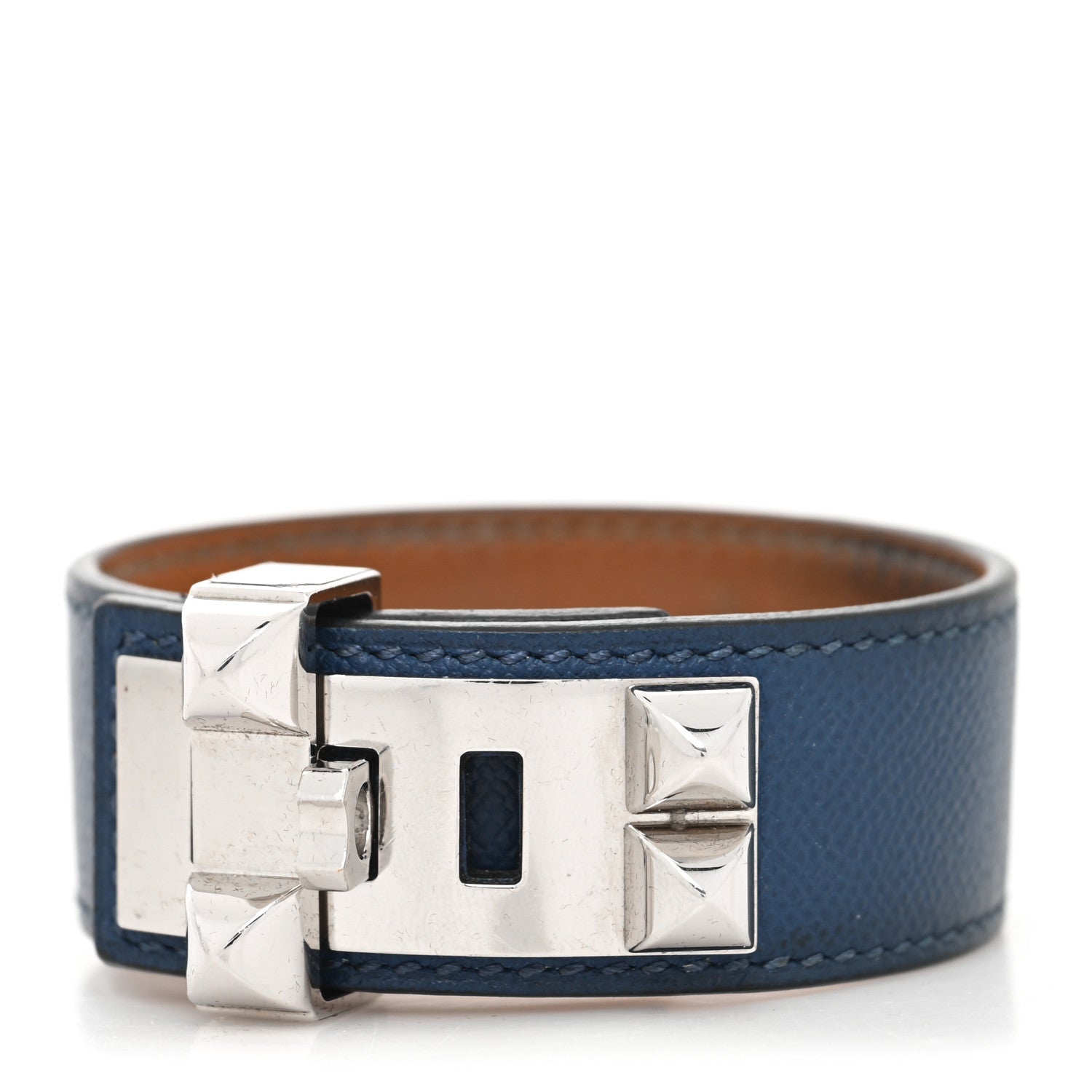 Hermes Epsom Collier de Chien CDC 24 Bracelet T3 Deep Bleu 1 of 7
