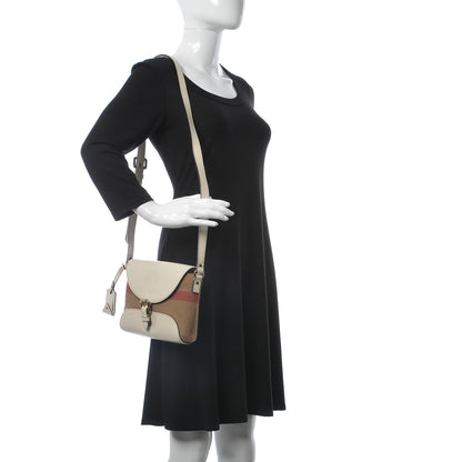 Burberry Canvas House Check Small Henham Crossbody White 2 of 10