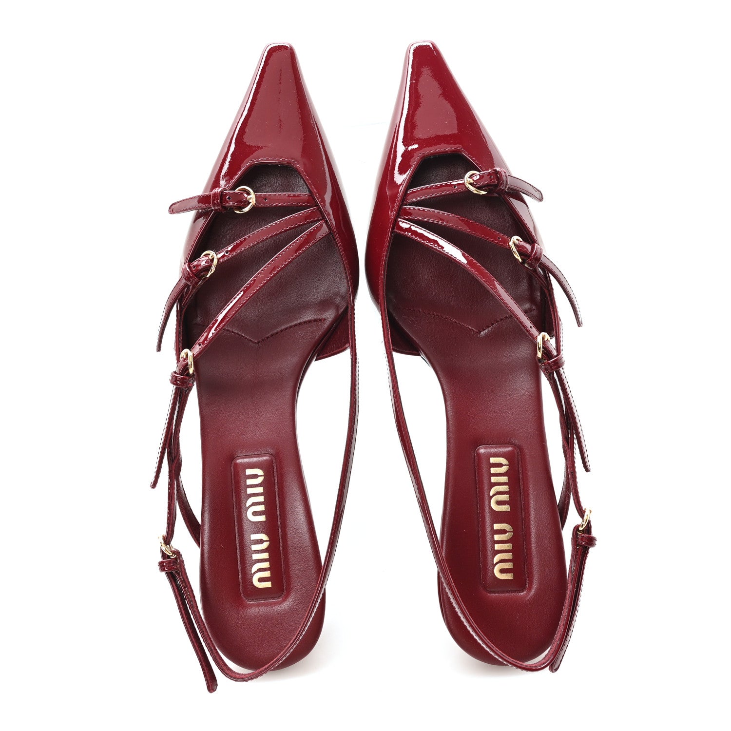 Miu Miu Vernice Buckle 55mm Slingback Pumps 39 Porpora 2 of 9