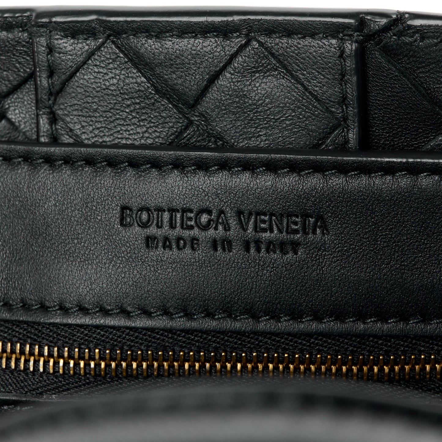 Nappa Intrecciato Small Andiamo Shoulder Bag Black