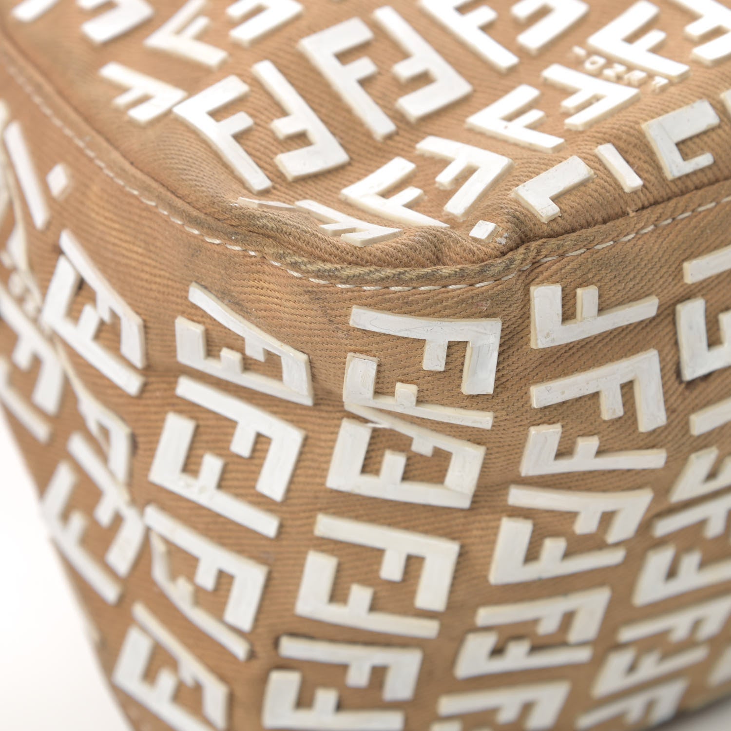 Fendi Zucchino Embellished Mini Mama Baguette Beige 12 of 21