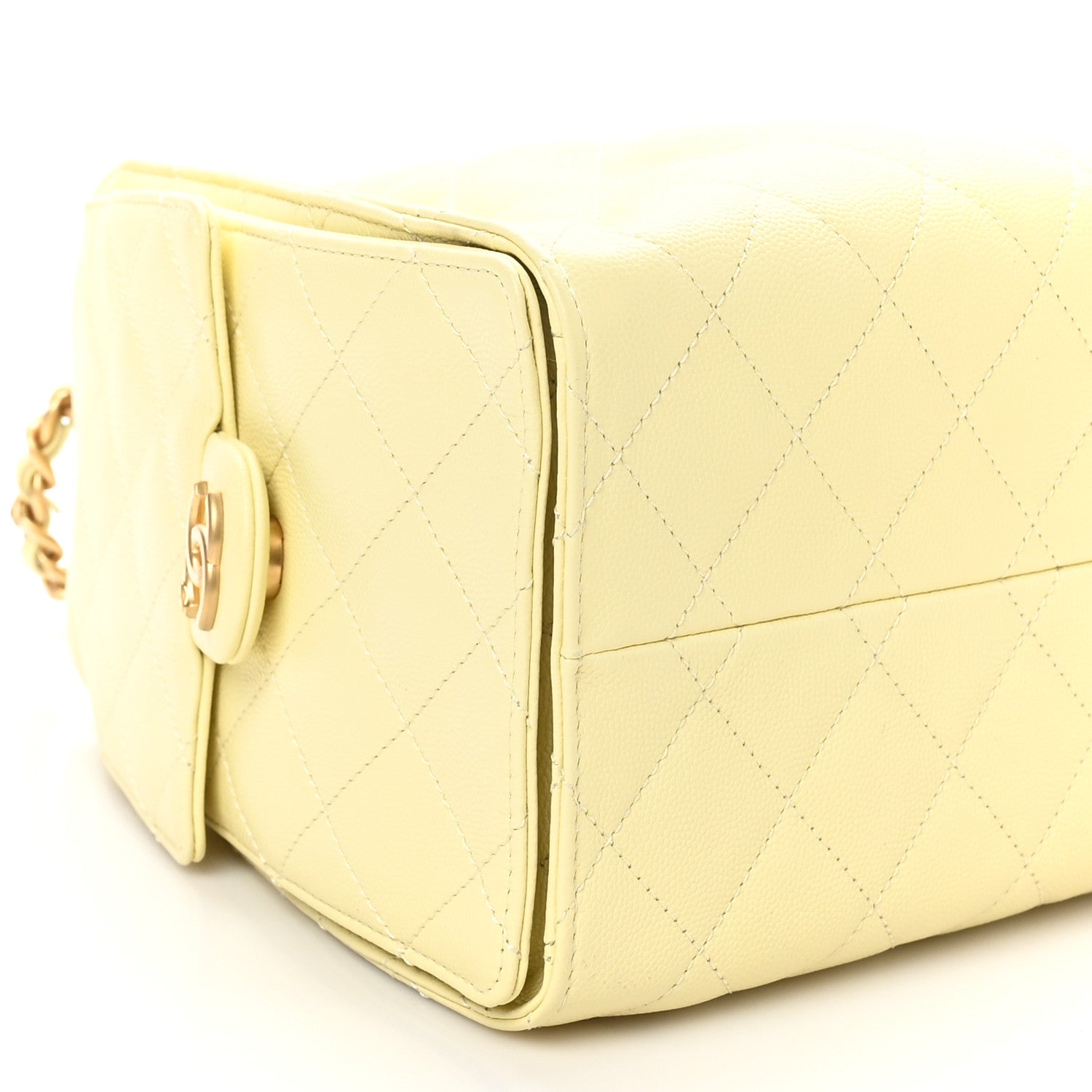 Chanel Caviar Quilted Small Chanel 25 Handbag Light Yellow 9 of 10