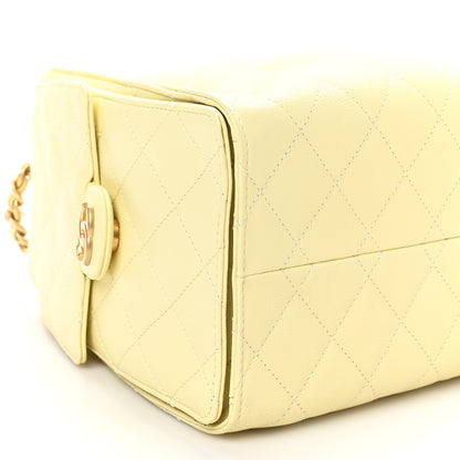 Chanel Caviar Quilted Small Chanel 25 Handbag Light Yellow 9 of 10