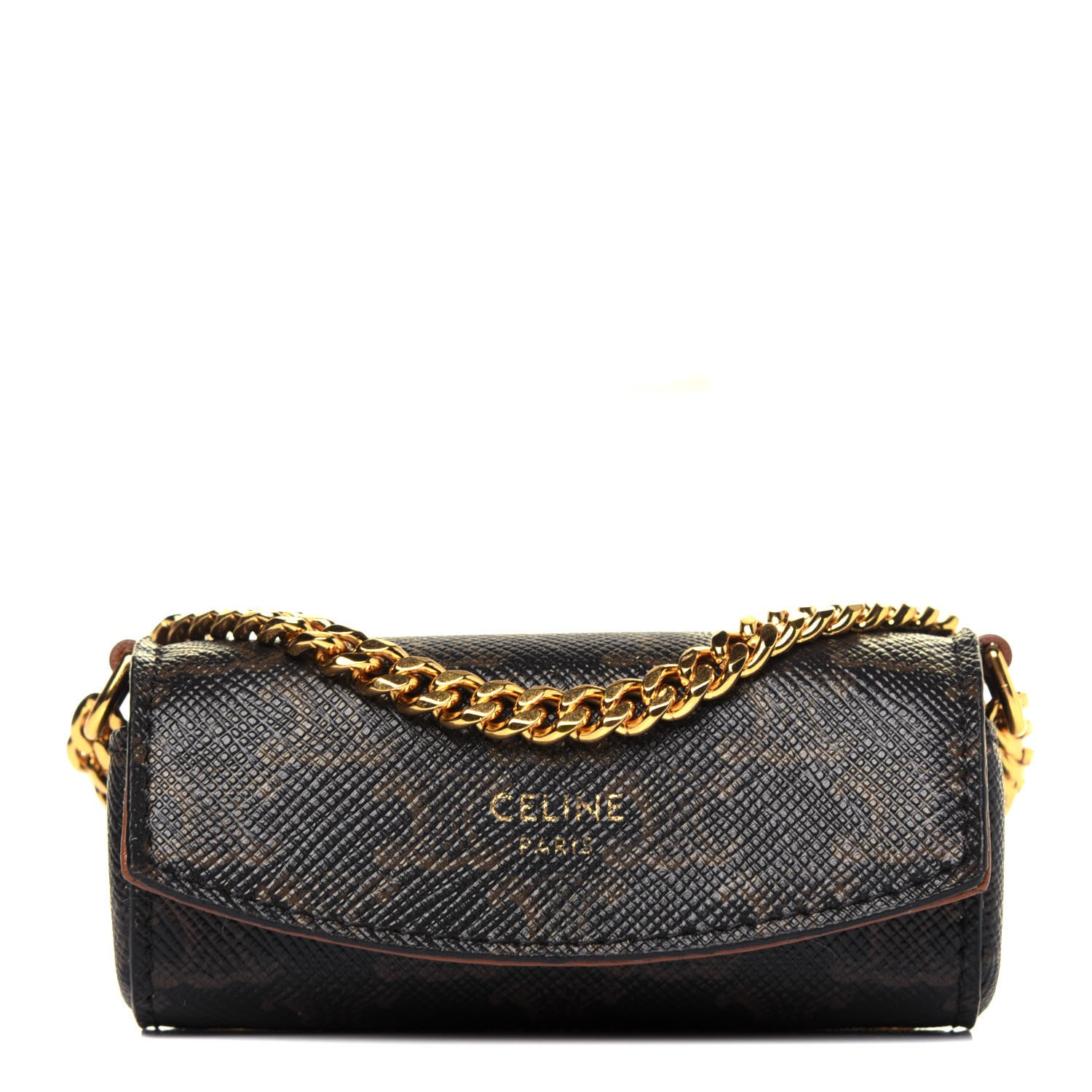 Celine Triomphe Canvas Lipstick Case Black 1 of 9
