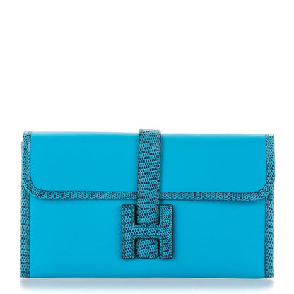 Hermes Swift Lizard Niloticus Jige Duo Turquoise Bleu Petrol 1 of 9