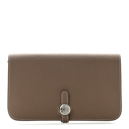 Hermes Togo Dogon Duo Wallet Etoupe 1 of 9