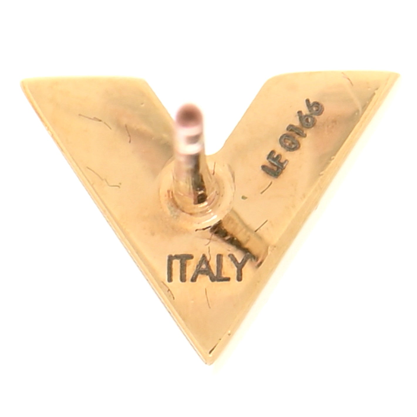 Louis Vuitton Brass Essential V Stud Earrings Gold 4 of 6