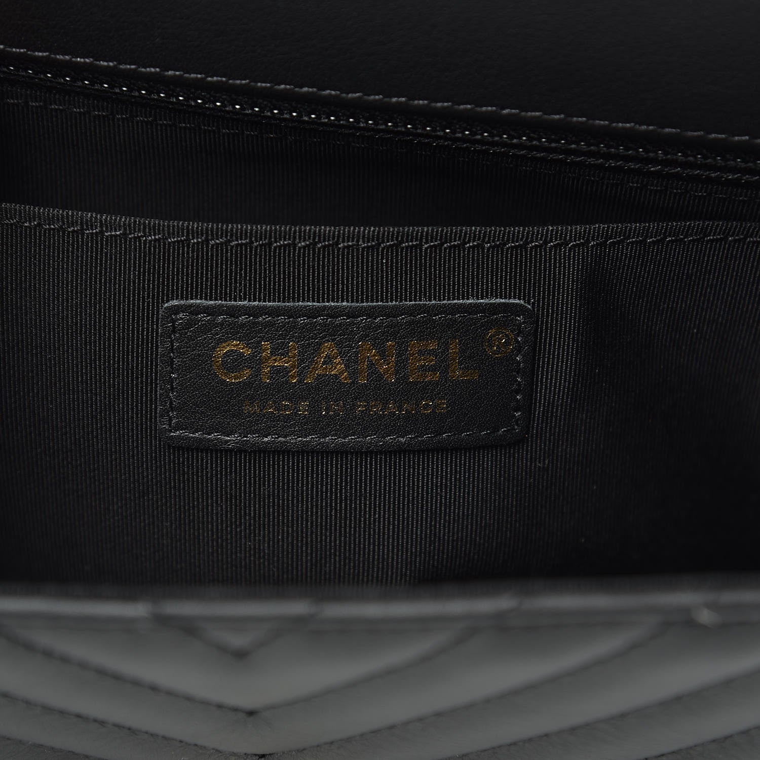 Chanel Calfskin Chevron Quilted Statement Flap Black 7 of 13