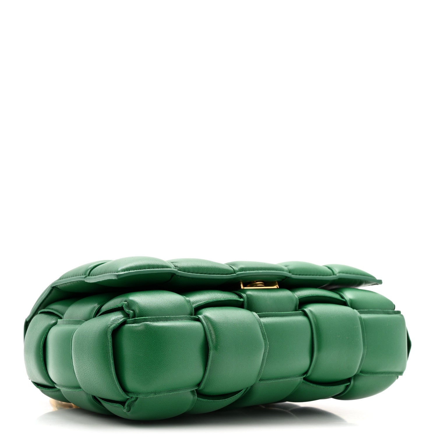 Bottega Veneta Lambskin Maxi Intreccio Padded Chain Cassette Crossbody Bag Racing Green 4 of 12