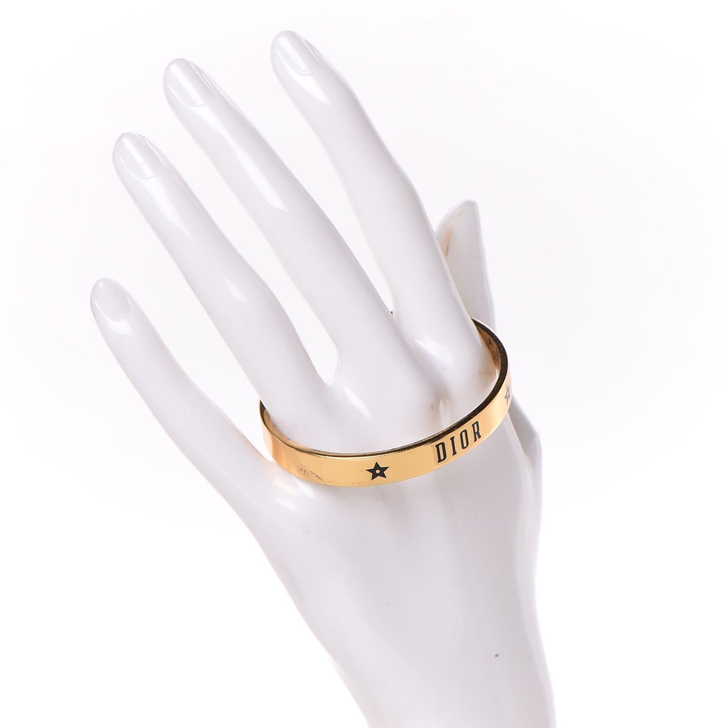 Metal Star Logo Bracelet Cuff Gold