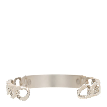 Chanel Metal Crystal Chain Cuff Silver 3 of 5