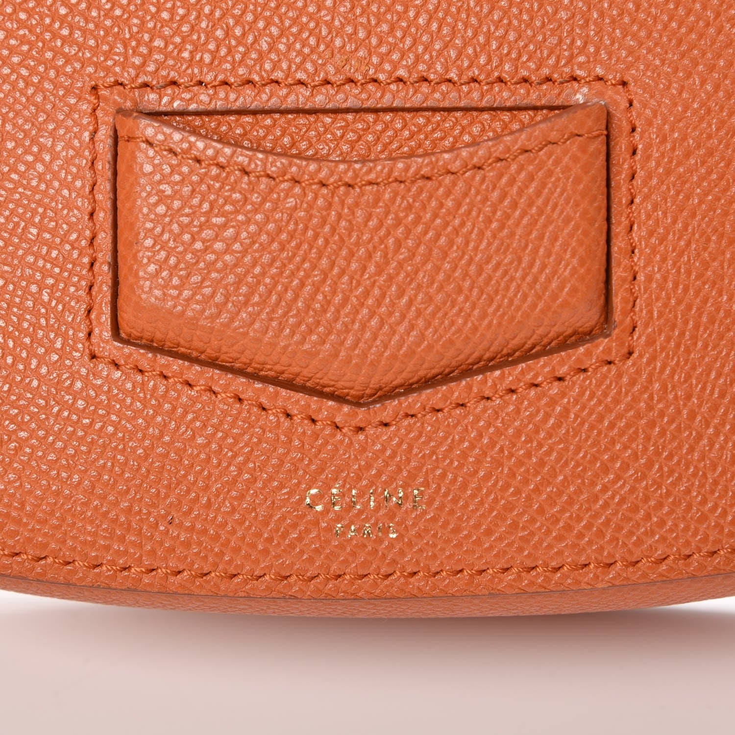 Celine Baby Grained Calfskin Small Trotteur Light Orange 6 of 9