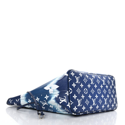 Louis Vuitton Monogram Escale Neverfull MM Blue 5 of 10