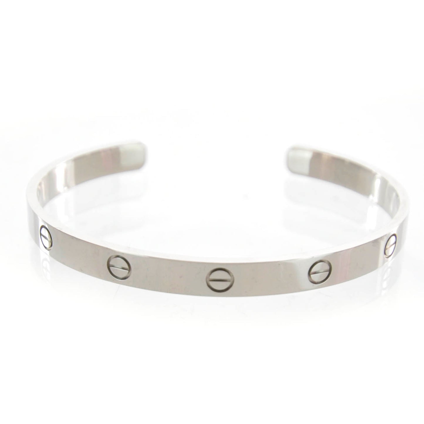 18k White Gold Love Bracelet Size 20