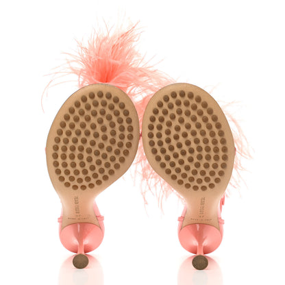Bottega Veneta Lambskin Feather Dot Sandals 37 Flamingo 5 of 8