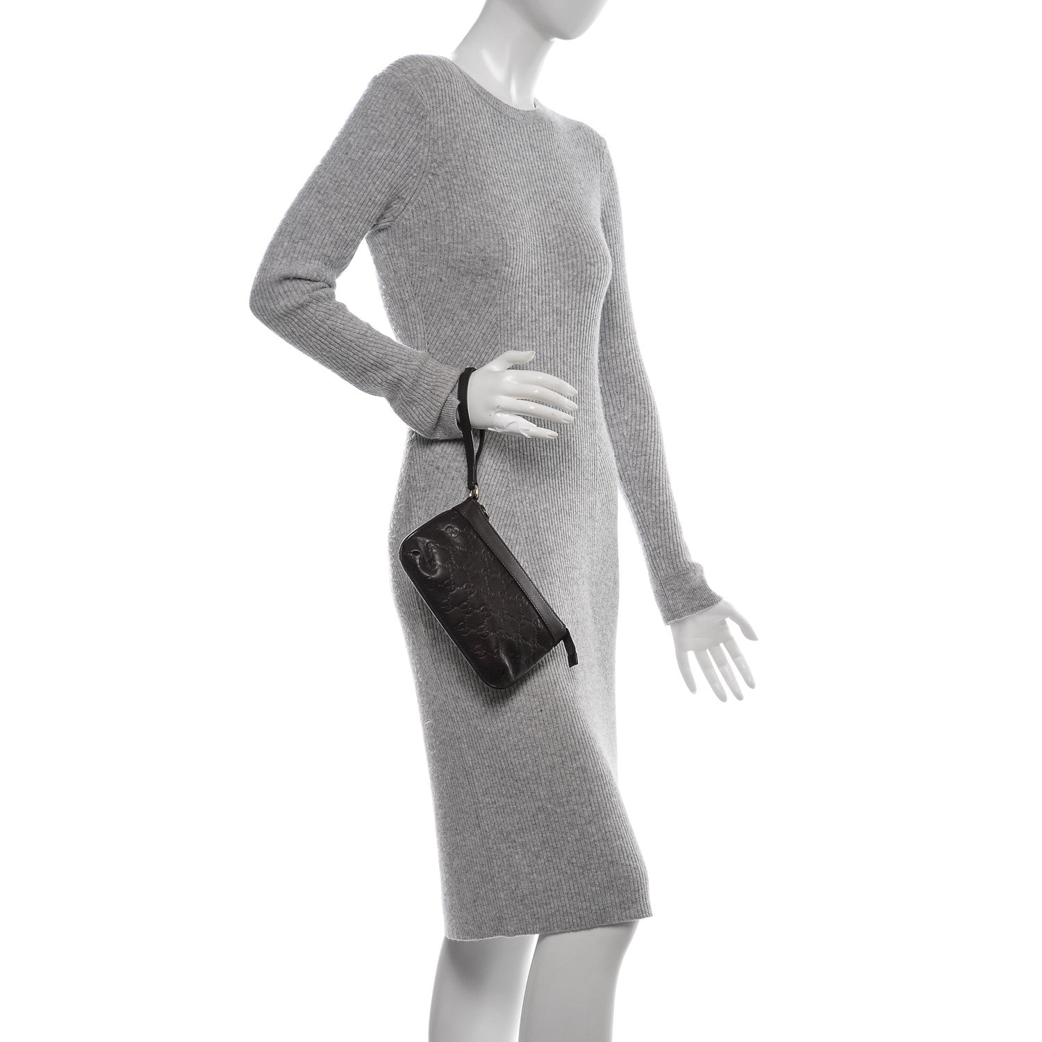 Gucci Guccissima Wristlet Dark Brown 2 of 6