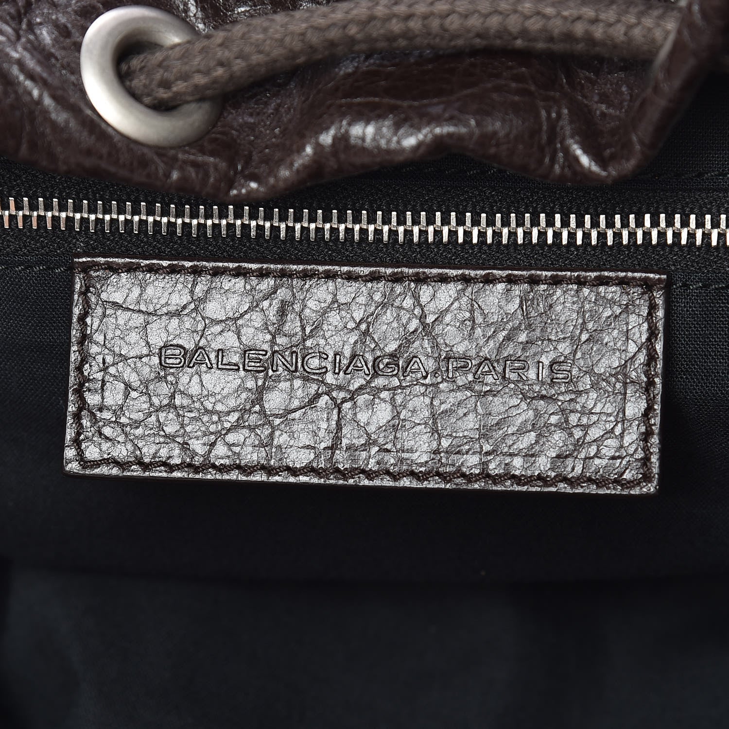 Balenciaga Agneau Classic Silver Hardware Traveler Backpack Dark Brown 8 of 23